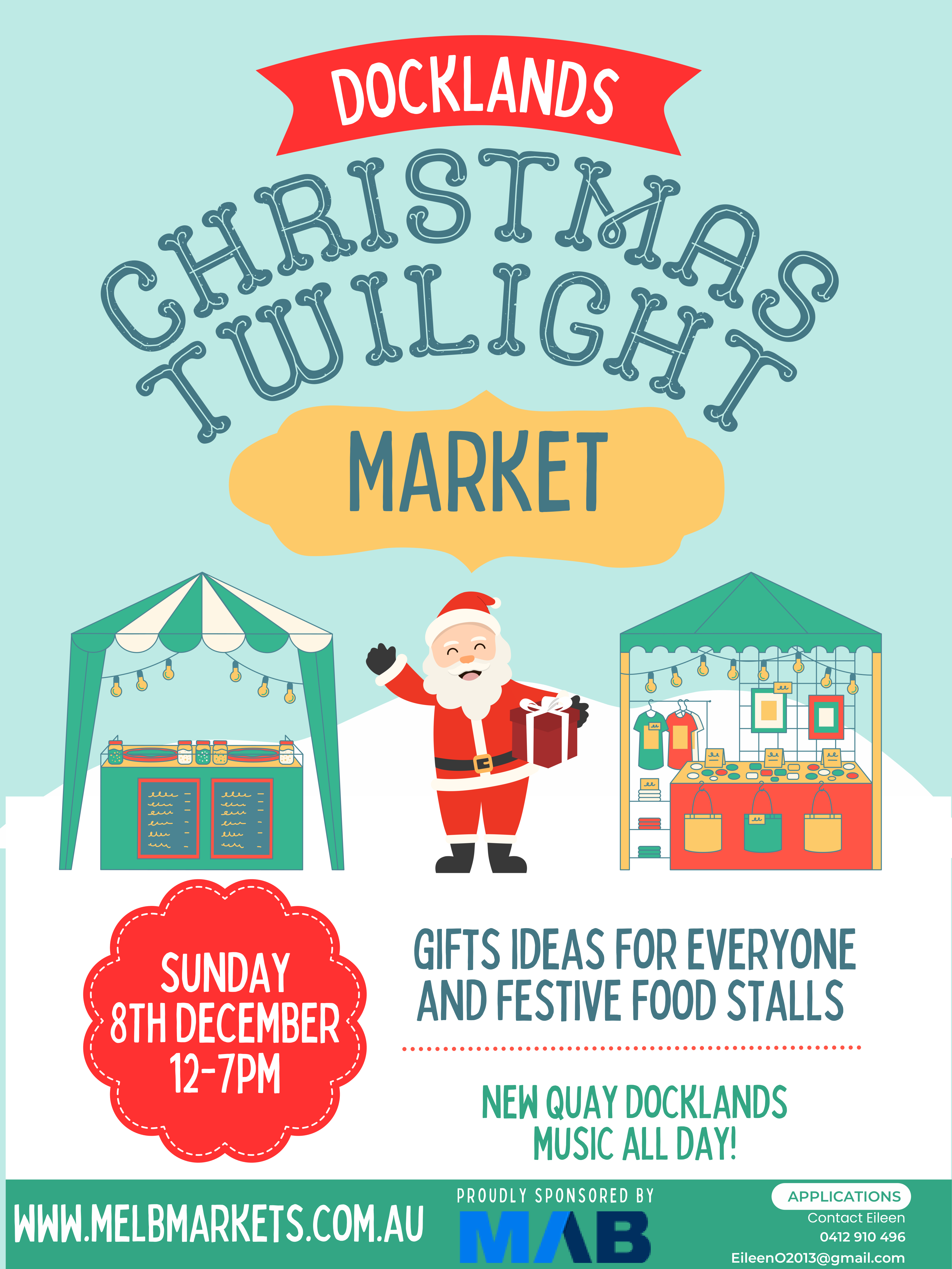 Docklands Community Christmas Twilight Market (12pm-7pm) @ New Quay Promenade - Docklands | Docklands | Victoria | Australia